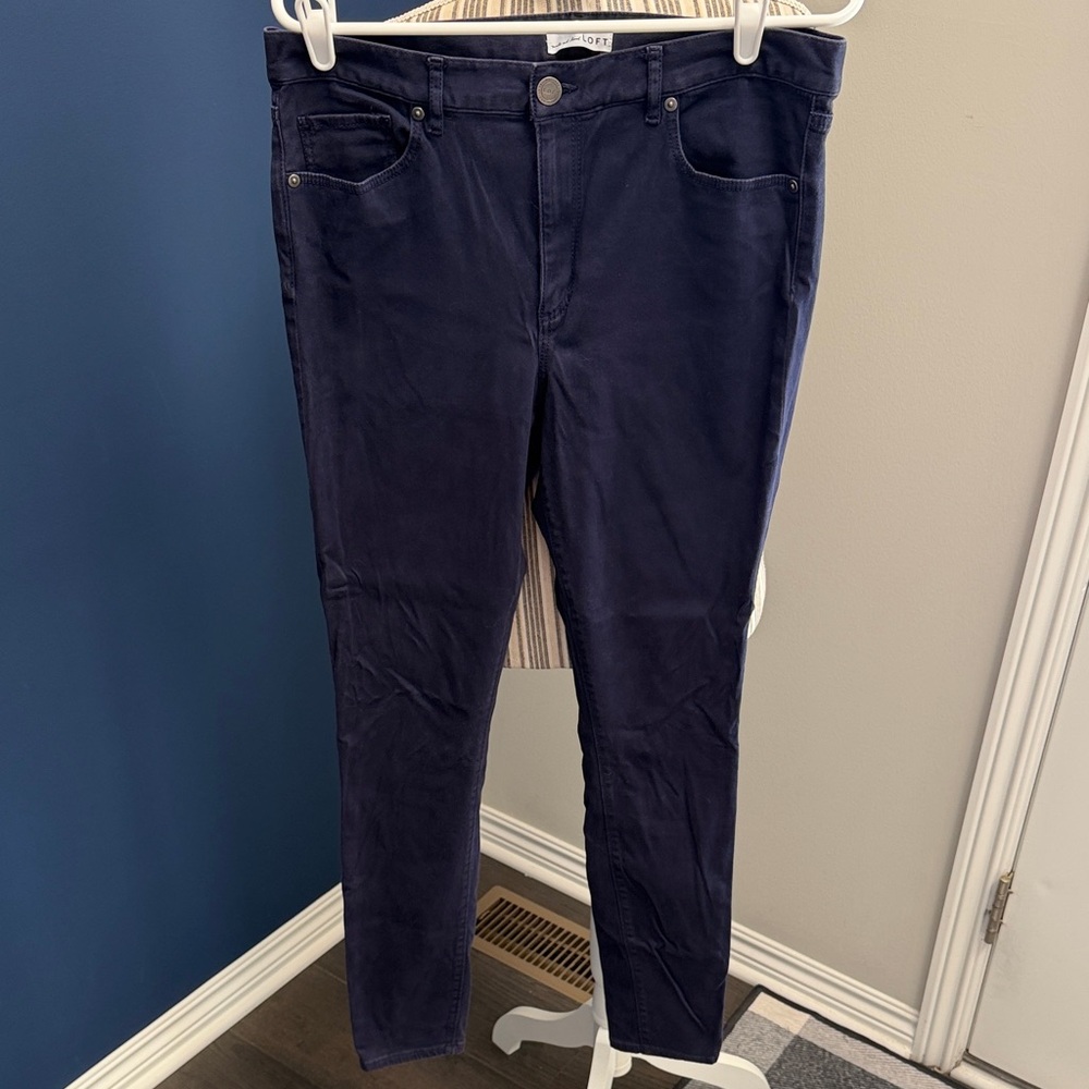LOFT Deep Blue Skinny Pants